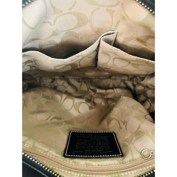 Coach Gallery medium tote black shoulder leather bag 8E92 - Picture 9 of 10